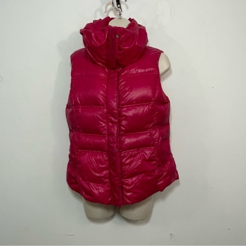 Coatology Women's Contrast Bomber Down Vest pink size medium